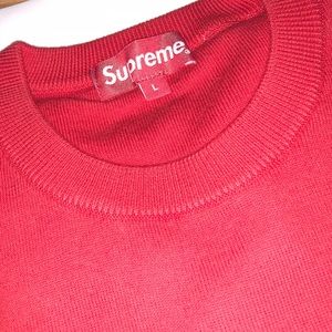 supreme checkered panel crewneck